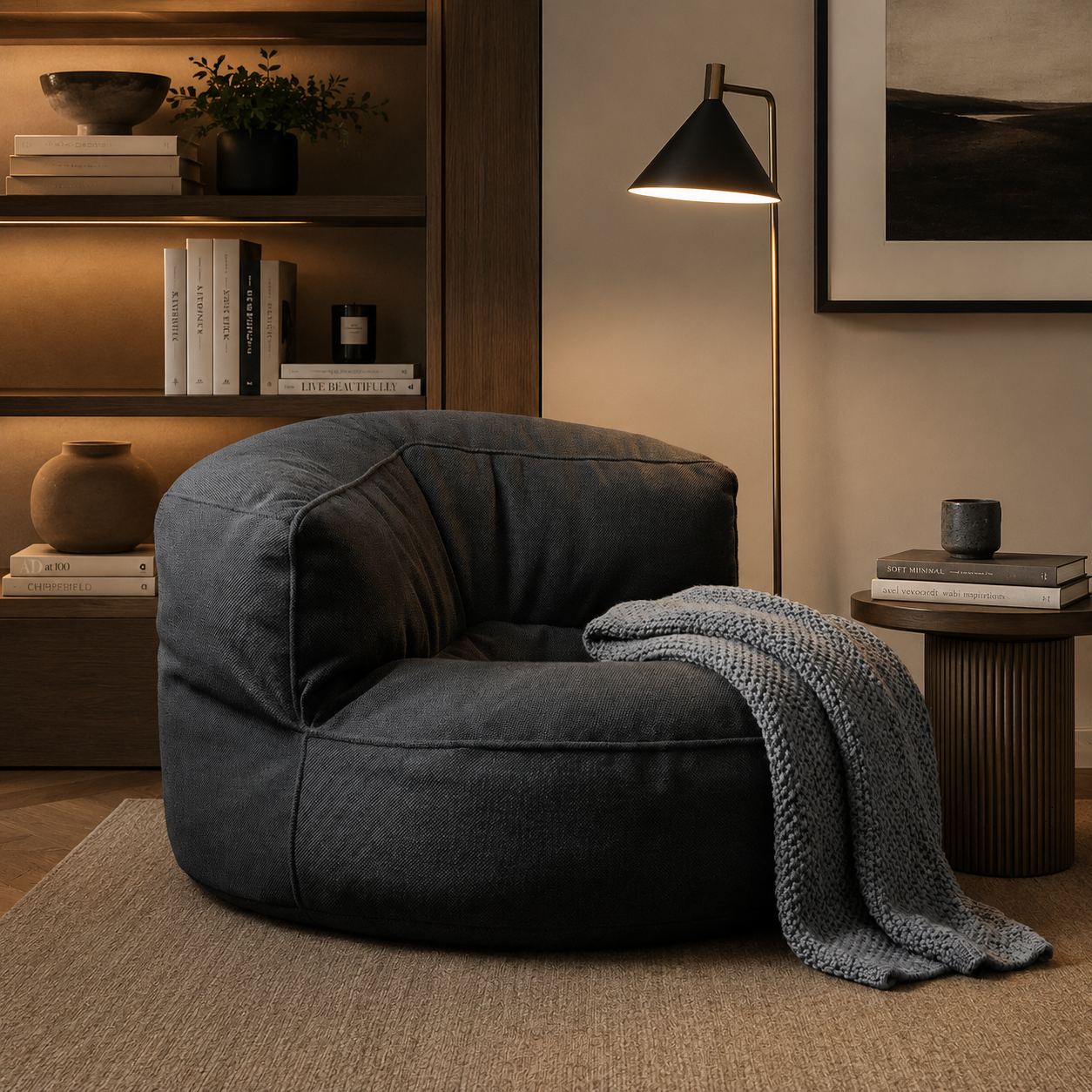 Pouf cosy salon