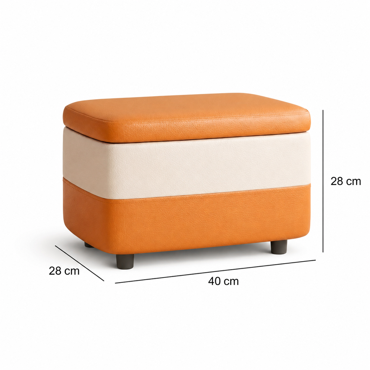 Coffre de rangement pouf