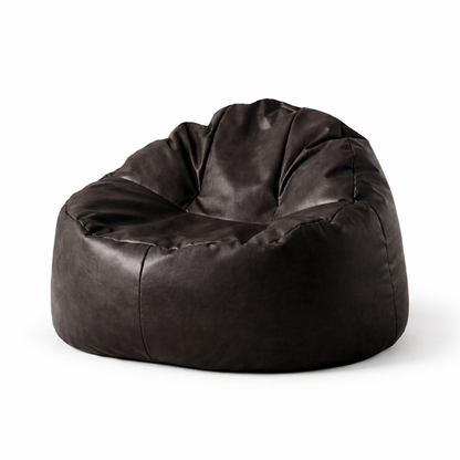 Pouf salon en cuir
