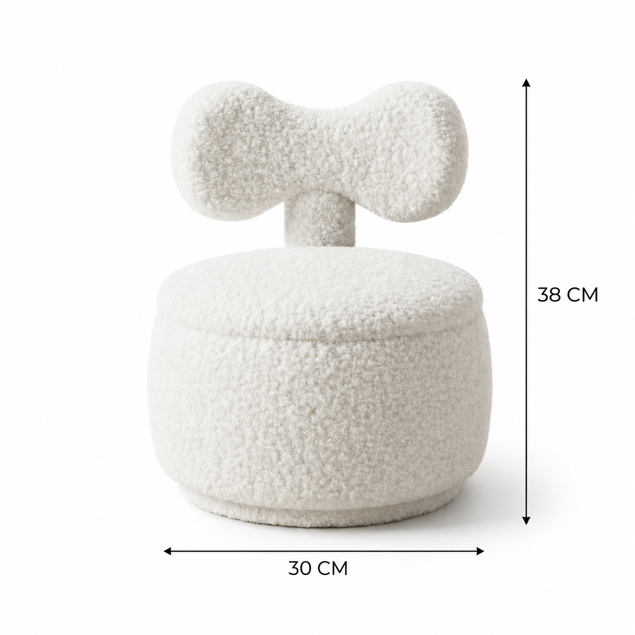 Pouf rangement bouclette