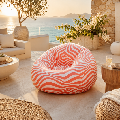 Pouf de jardin gonflable