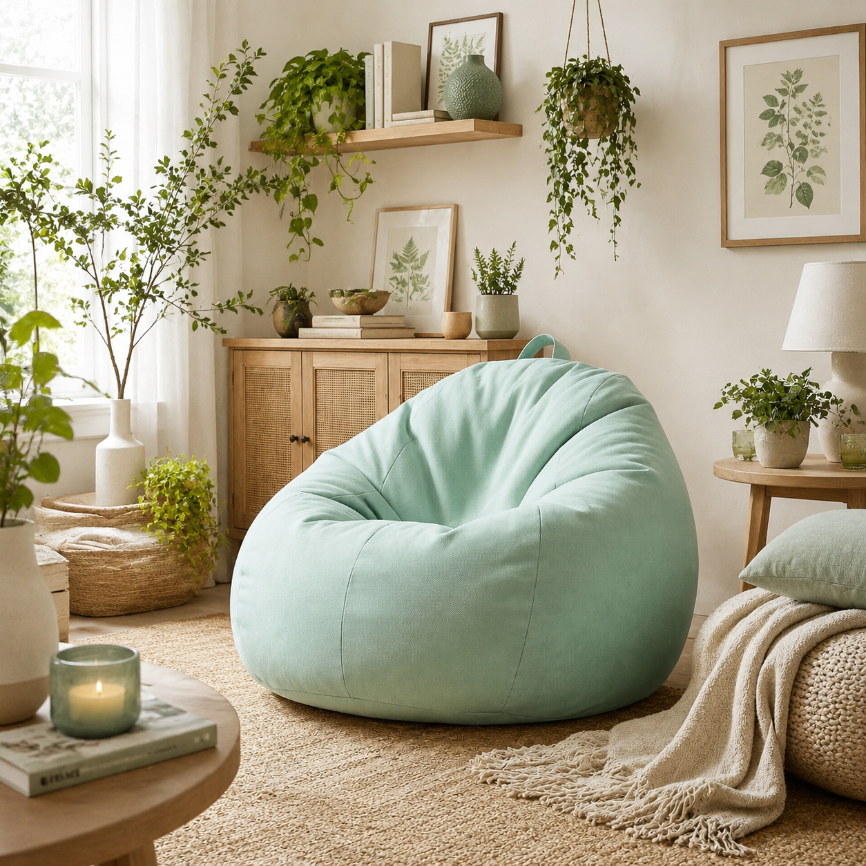 Pouf poire intérieur
