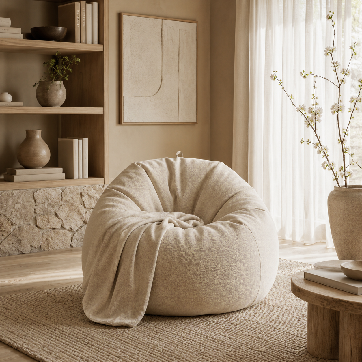 Pouf poire intérieur