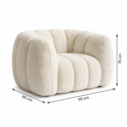 Fauteuil pouf bouclette