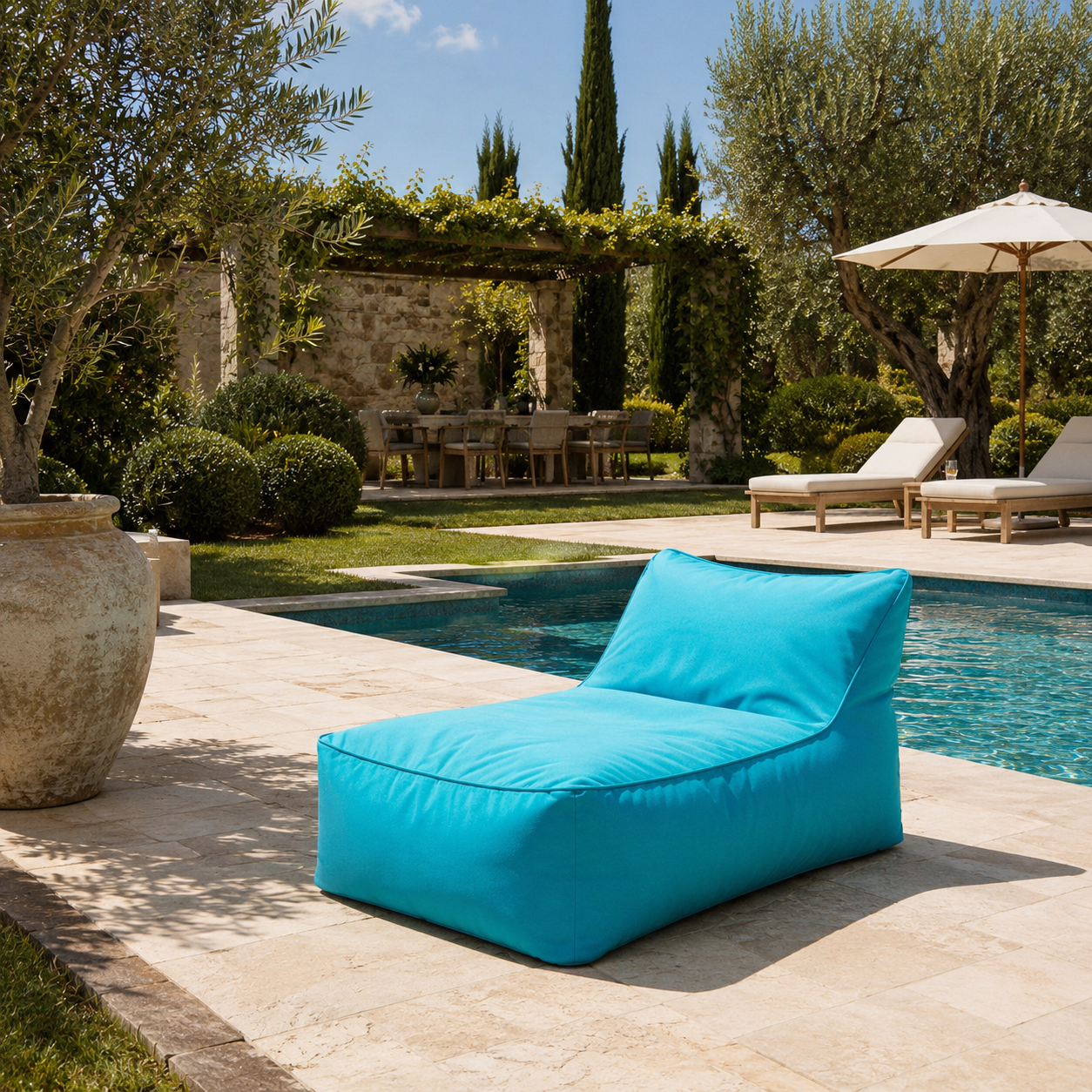 Fauteuil pouf de jardin