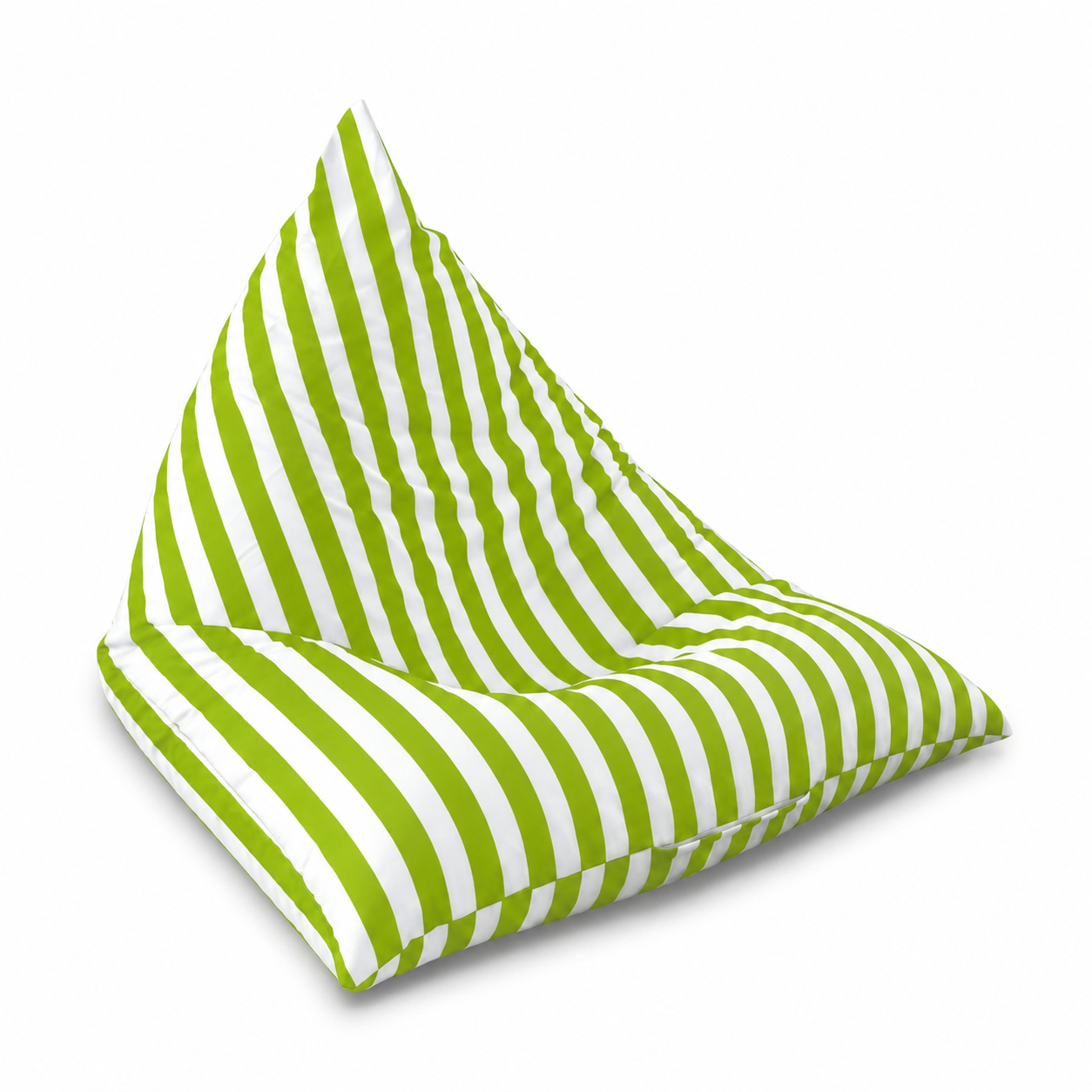 Pouf extérieur rayé