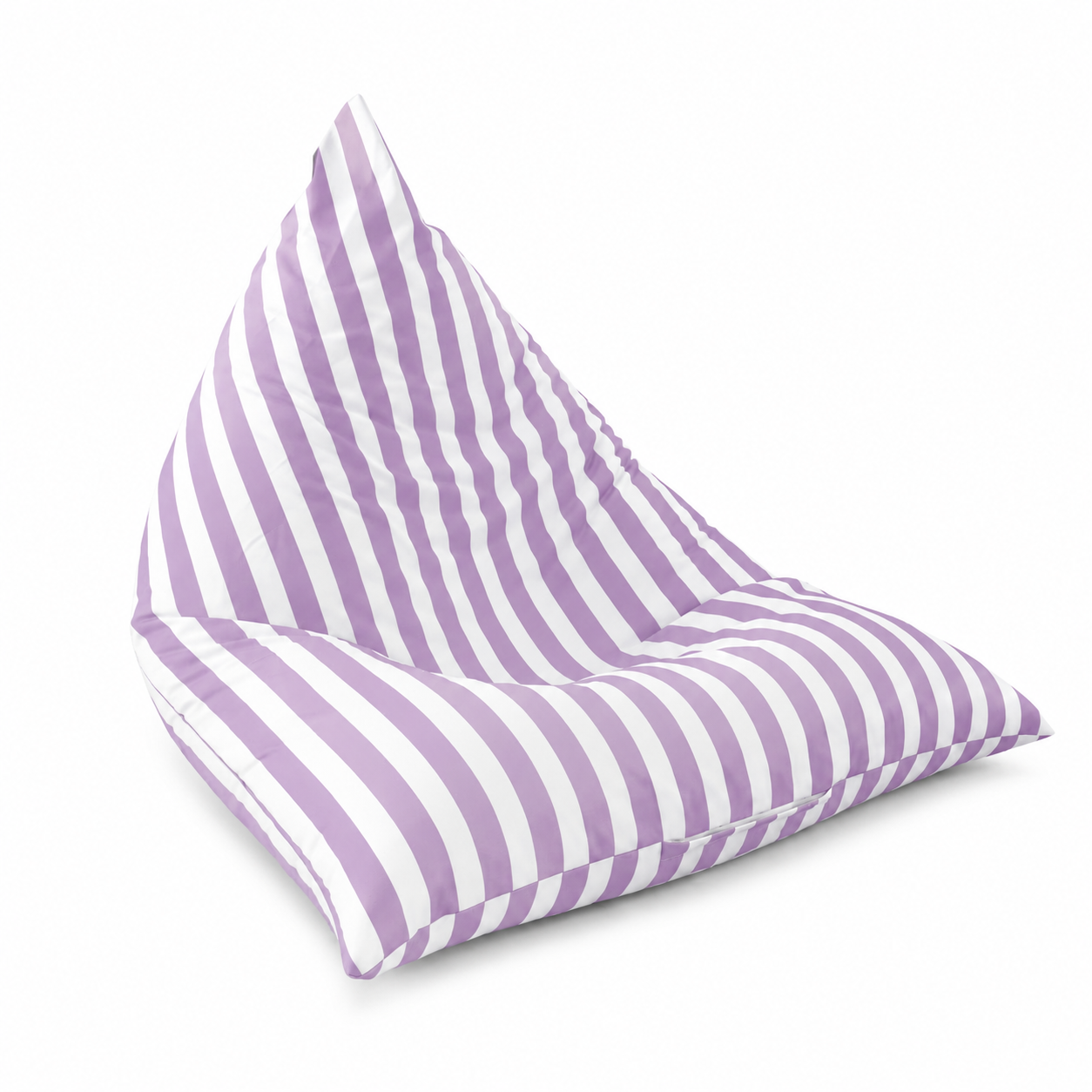 Pouf extérieur rayé