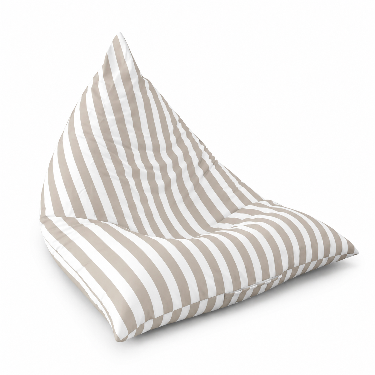 Pouf extérieur rayé