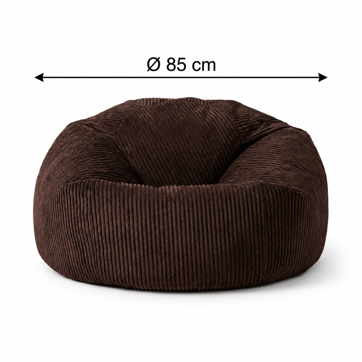 Pouf velours côtelé