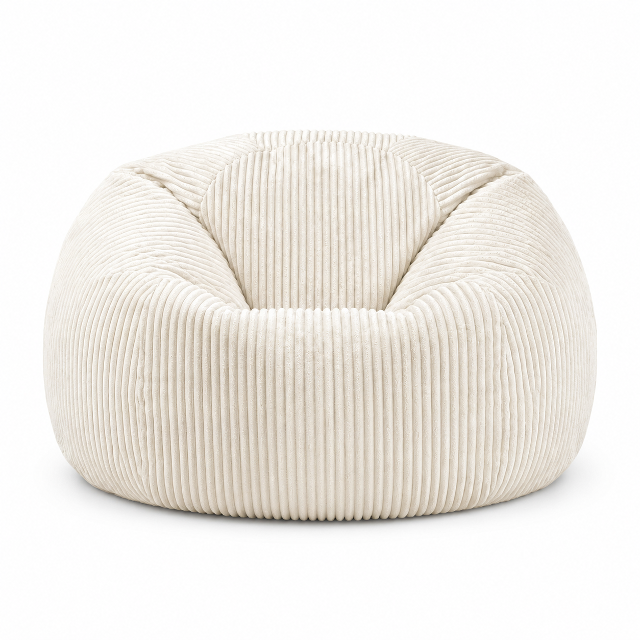 Pouf velours côtelé