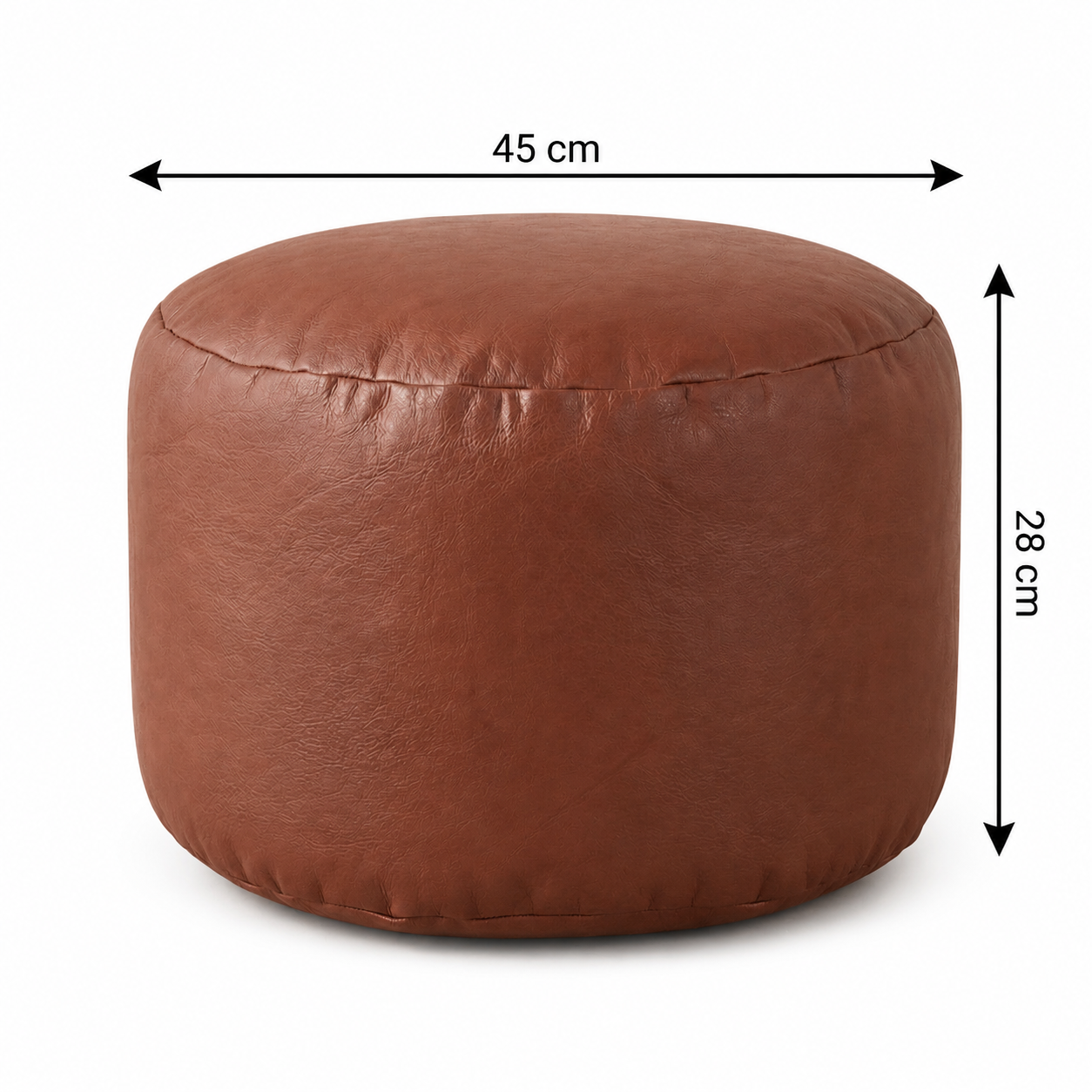Pouf blanc rond