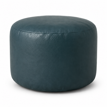 Pouf blanc rond