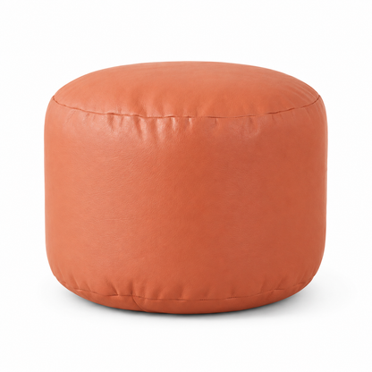 Pouf blanc rond