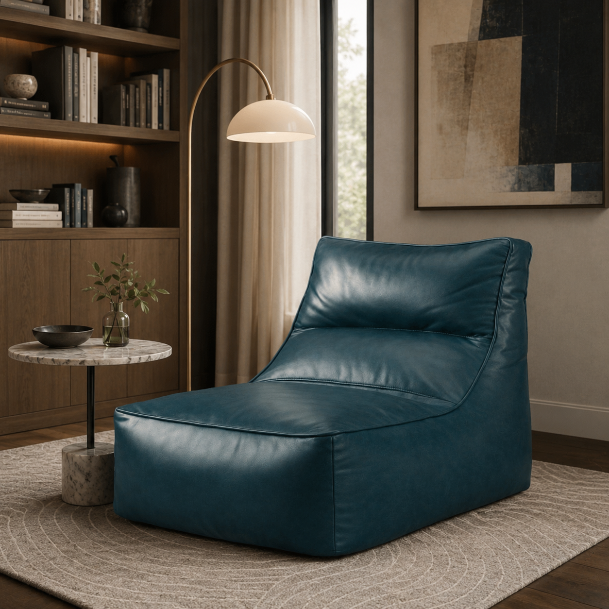 Fauteuil relax pouf