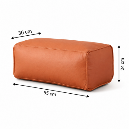 Pouf repose pied cuir