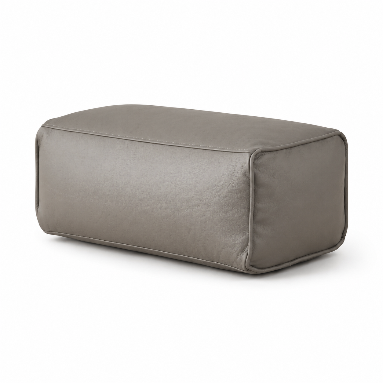 Pouf repose pied cuir