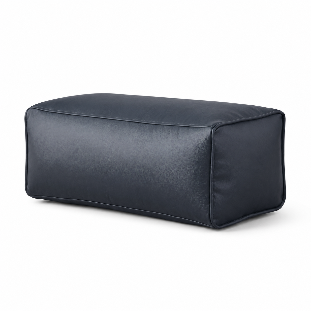Pouf repose pied cuir