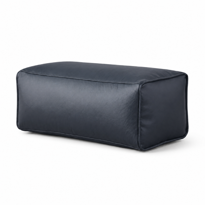 Pouf repose pied cuir