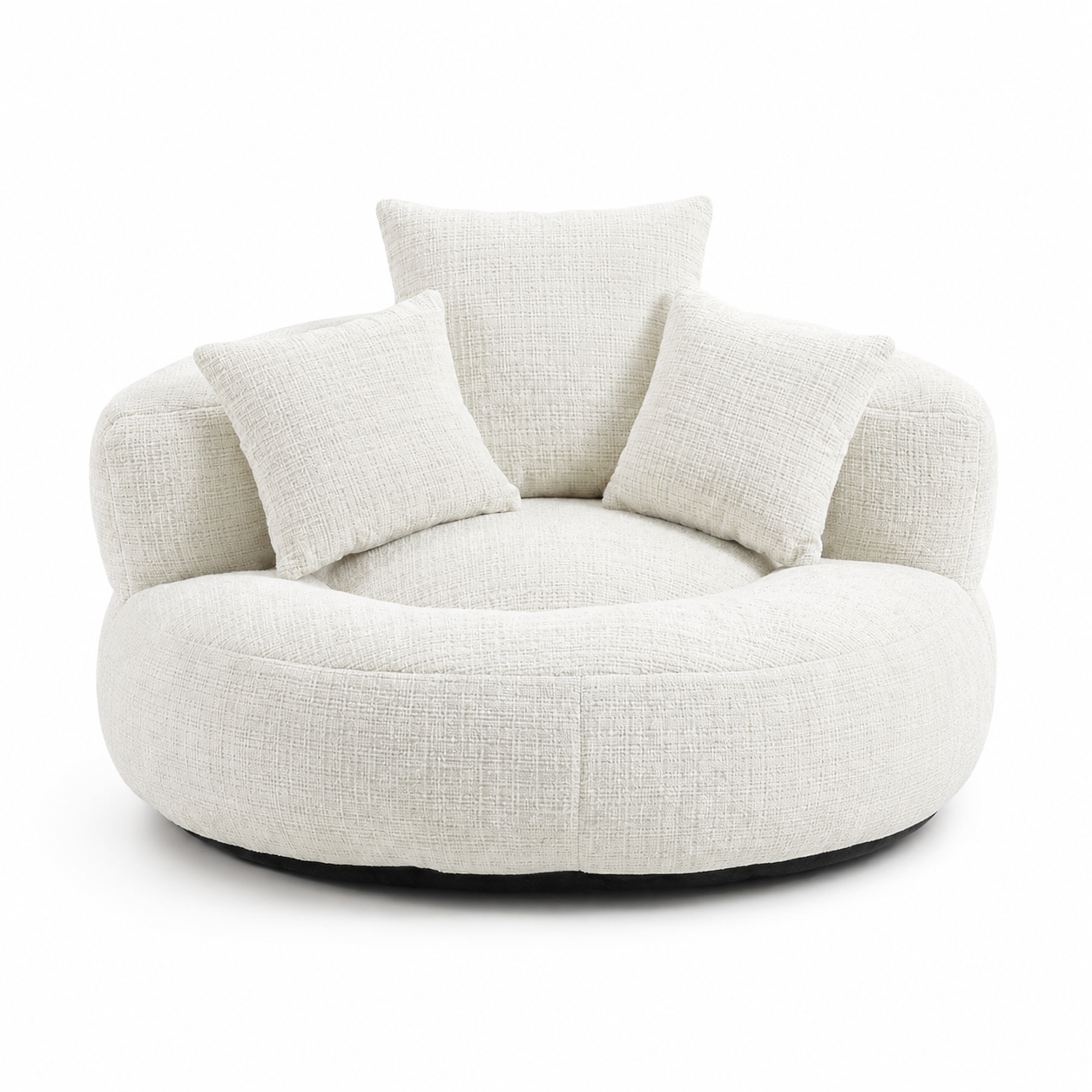 Fauteuil pouf intégré