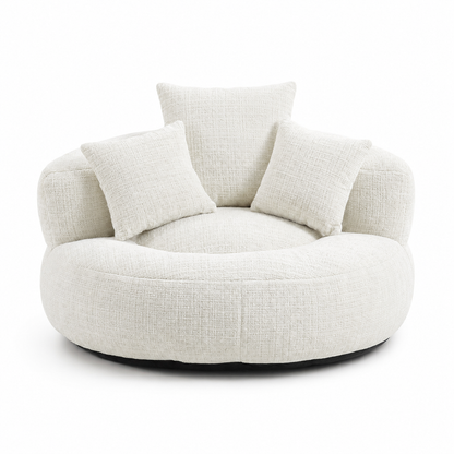 Fauteuil pouf intégré