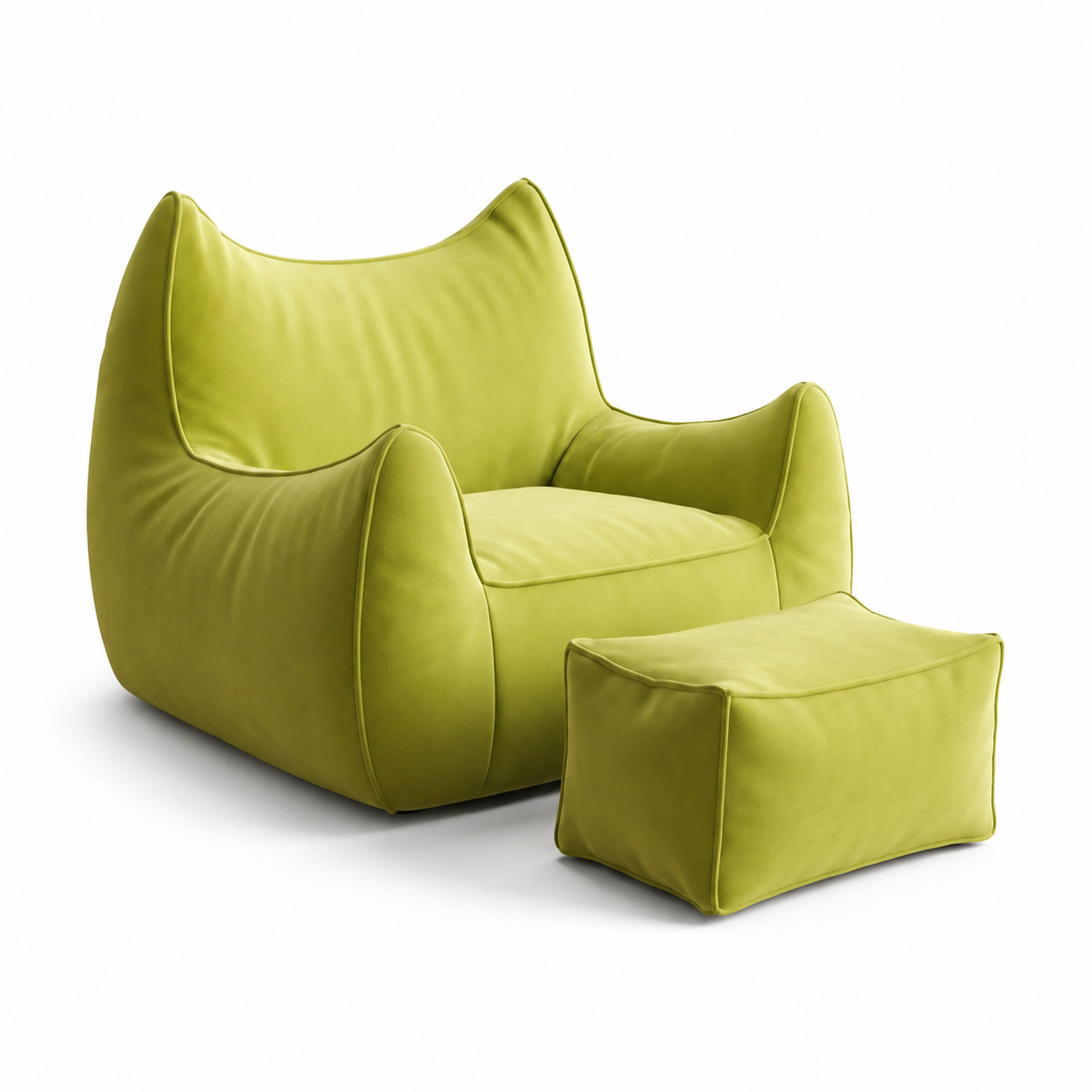 Fauteuil salon pouf