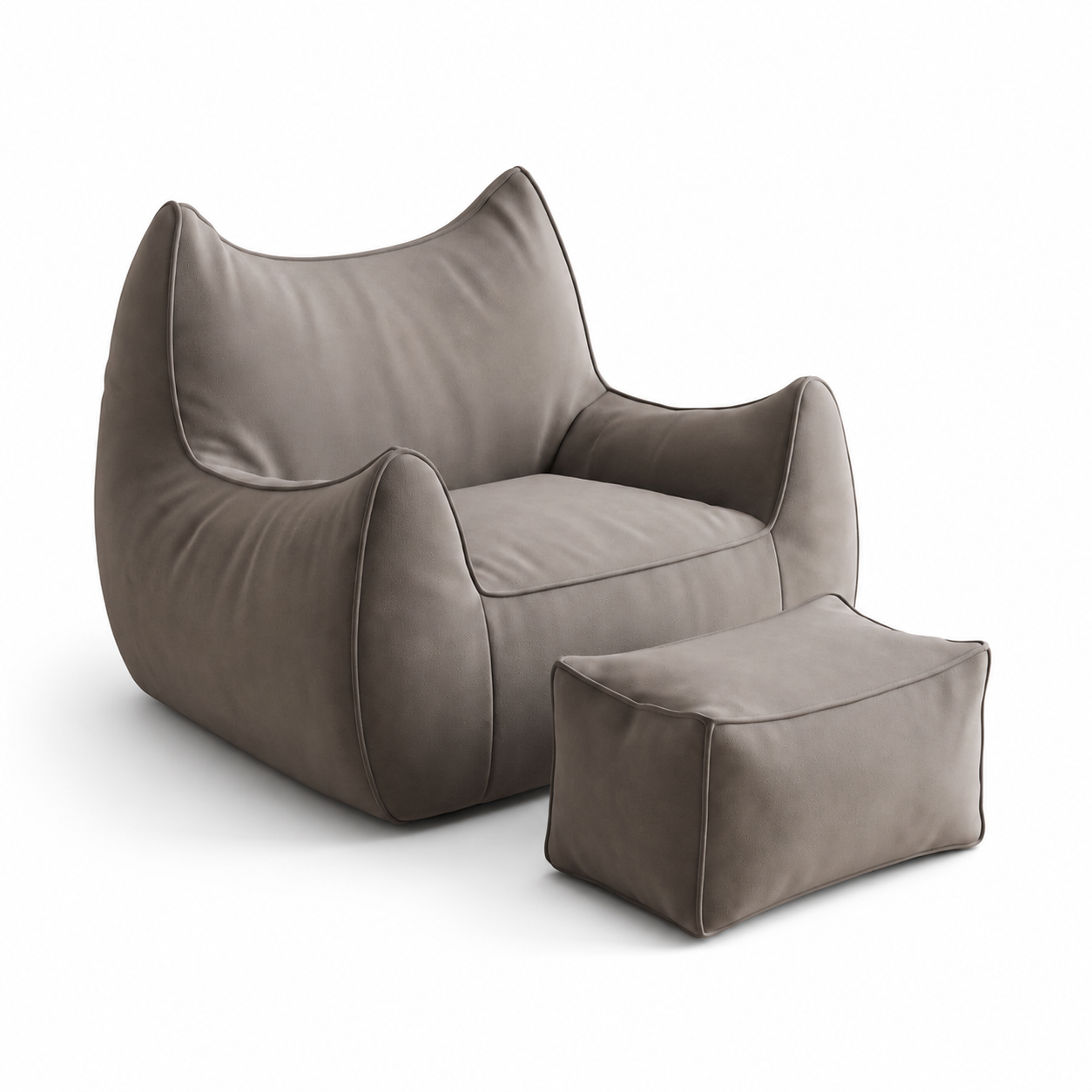 Fauteuil salon pouf
