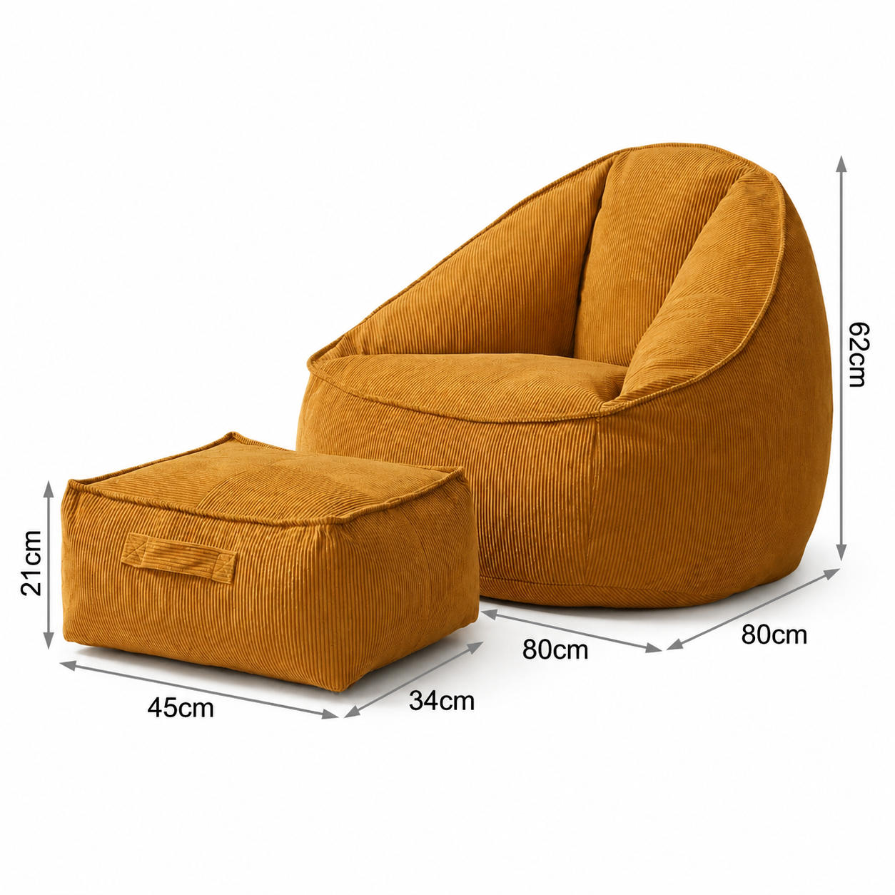 Fauteuil pouf velours