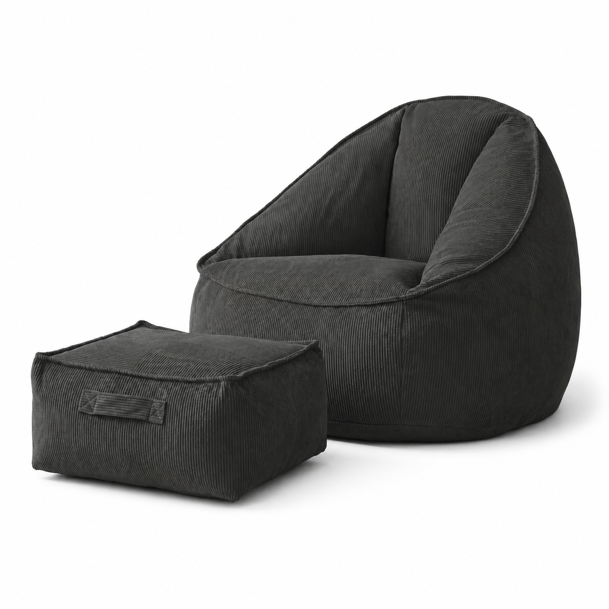 Fauteuil pouf velours