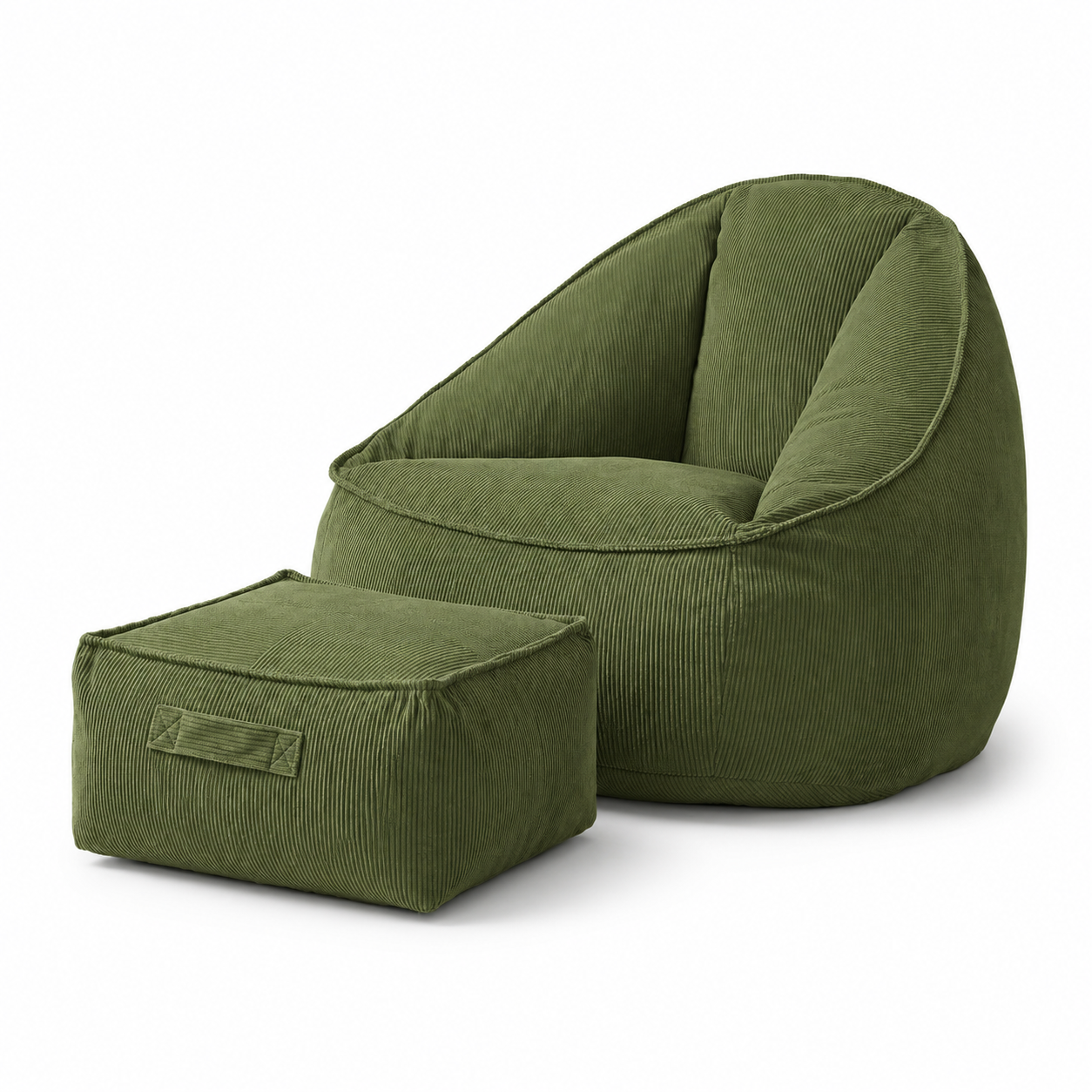 Fauteuil pouf velours