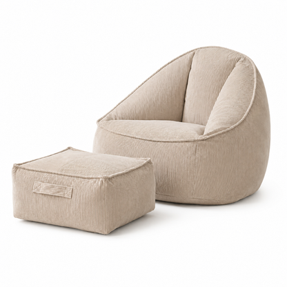 Fauteuil pouf velours