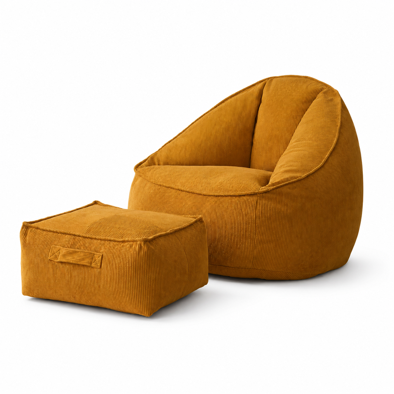 Fauteuil pouf velours