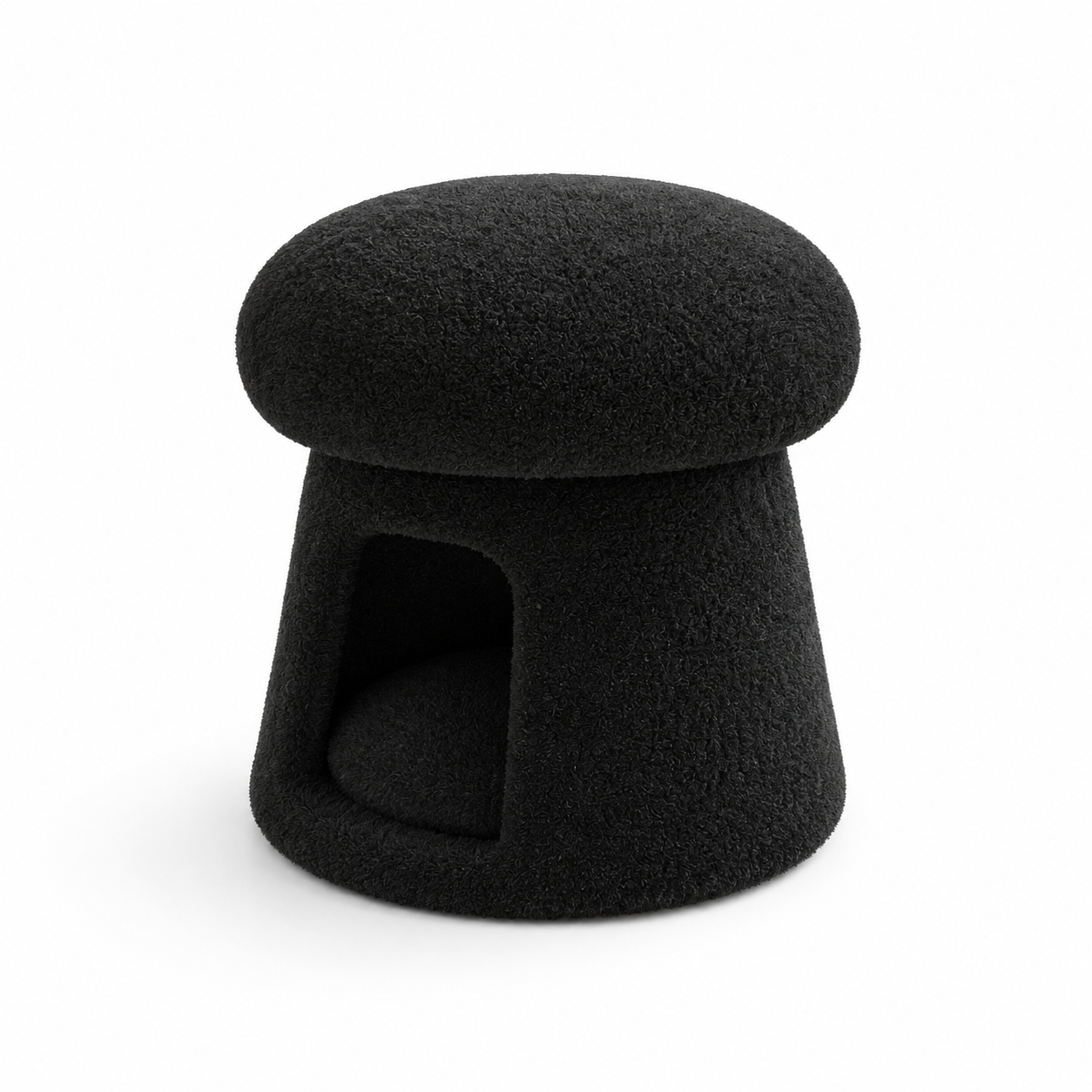 Pouf bouclette rangement