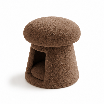 Pouf bouclette rangement