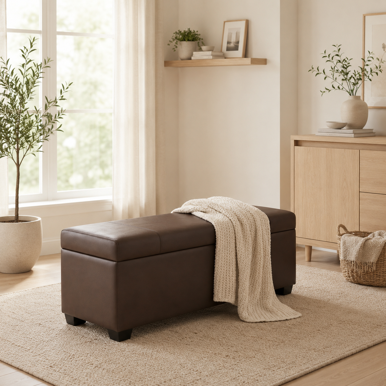 Pouf coffre de rangement design