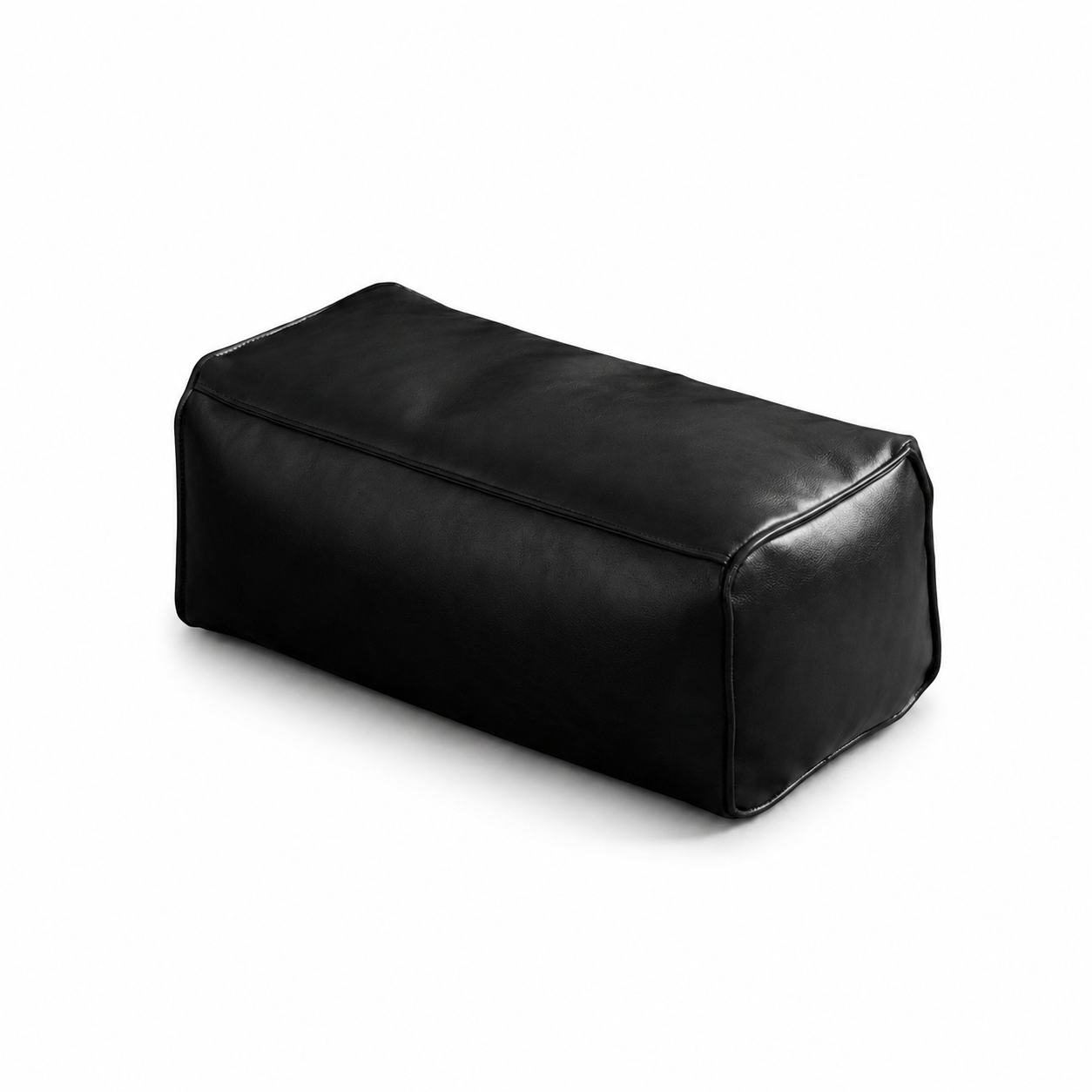 Pouf simili cuir repose-pied