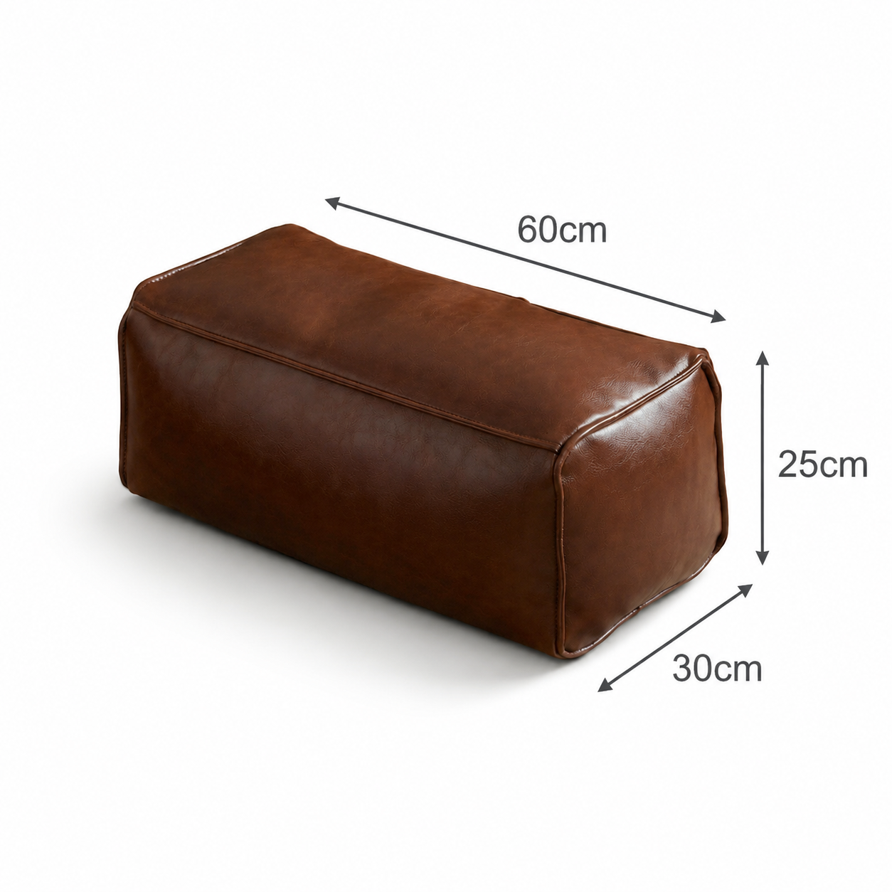 Pouf simili cuir repose-pied