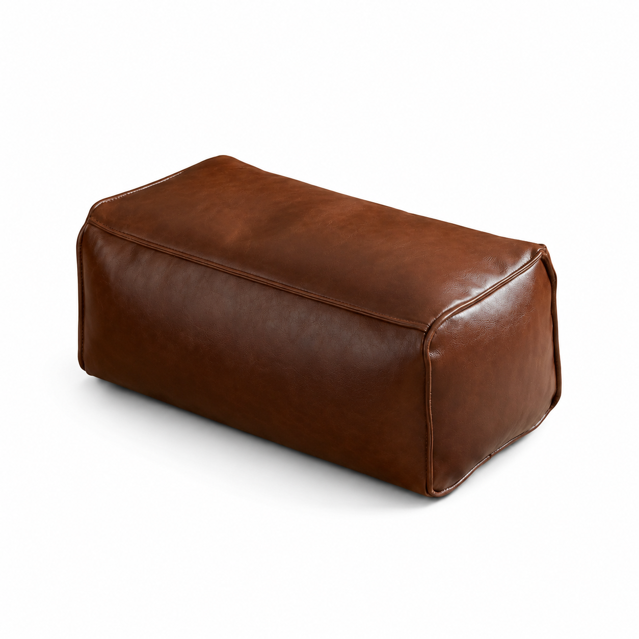 Pouf simili cuir repose-pied