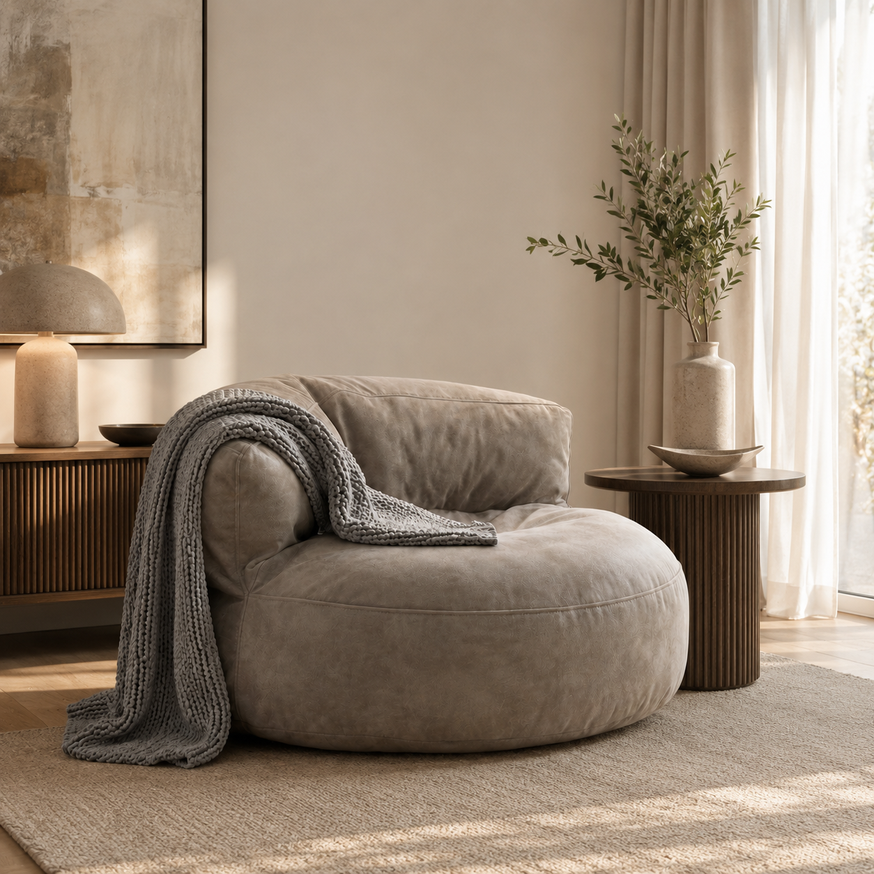Fauteuil pouf relax