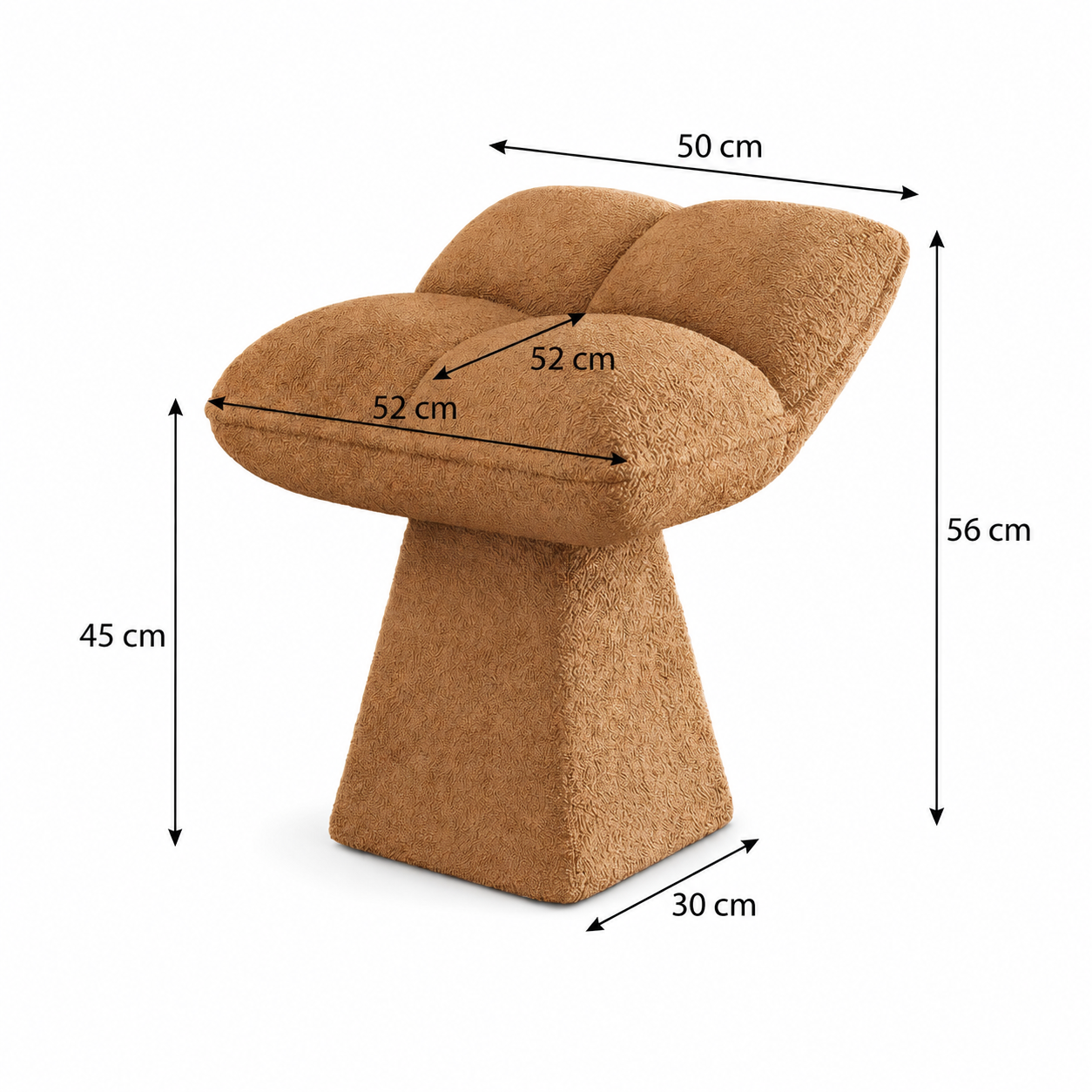 Pouf tabouret bouclette