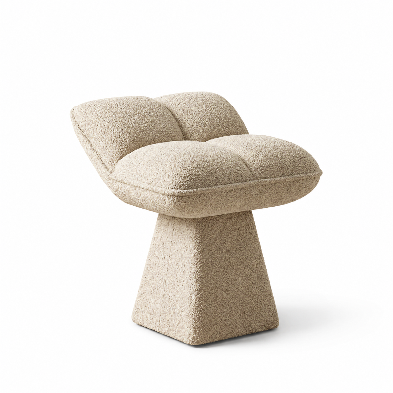 Pouf tabouret bouclette