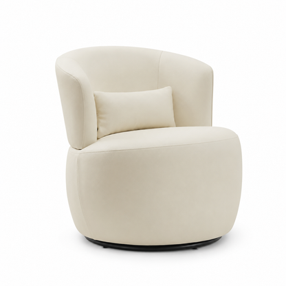 Fauteuil pouf blanc