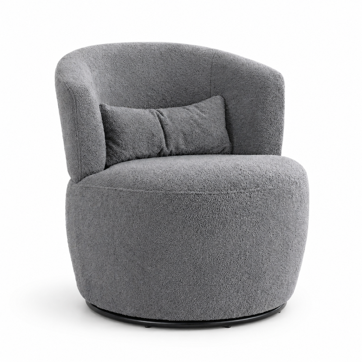 Pouf rond bouclette