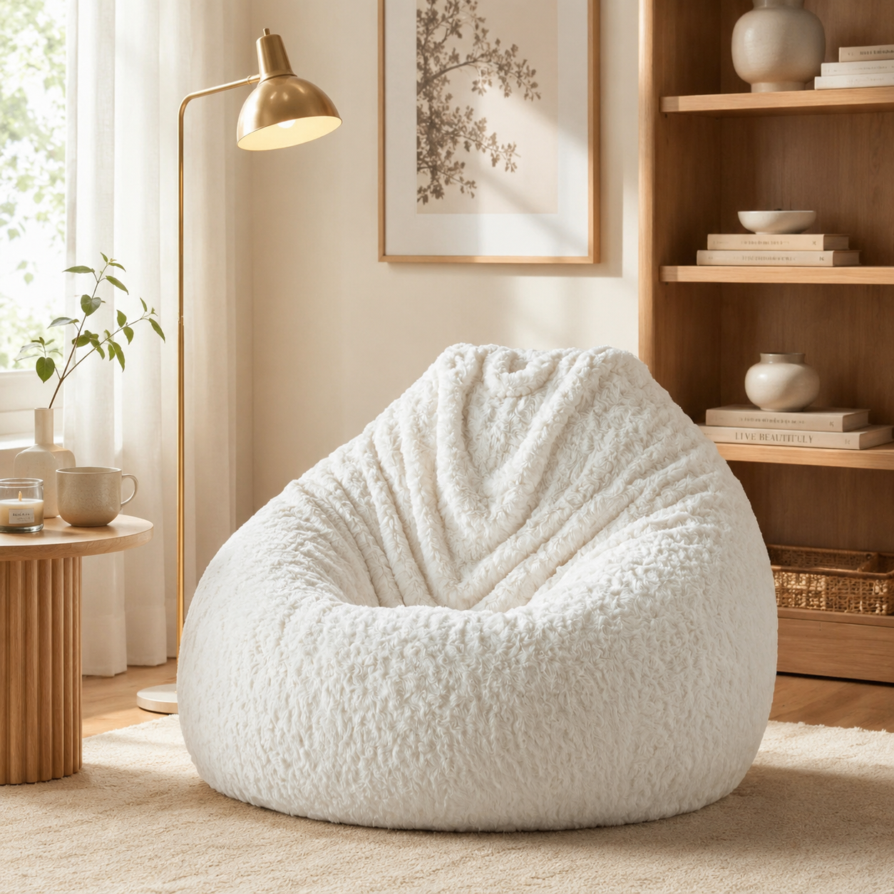 Pouf poire bouclette