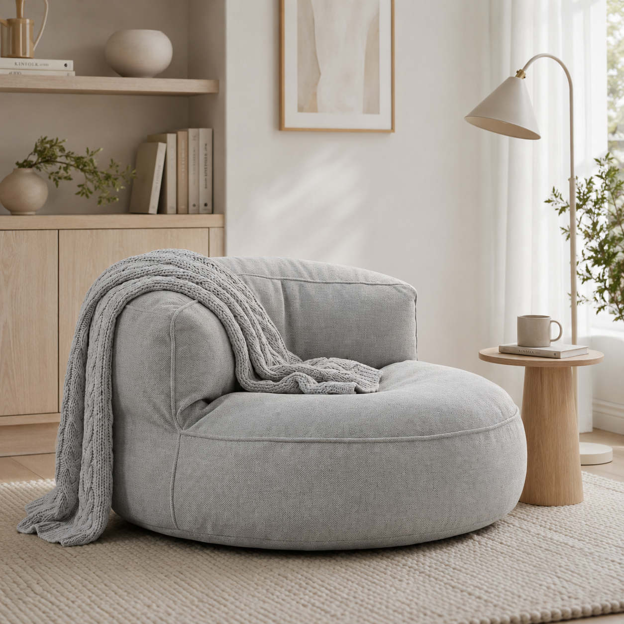 Pouf cosy salon