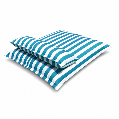 Pouf piscine rayé