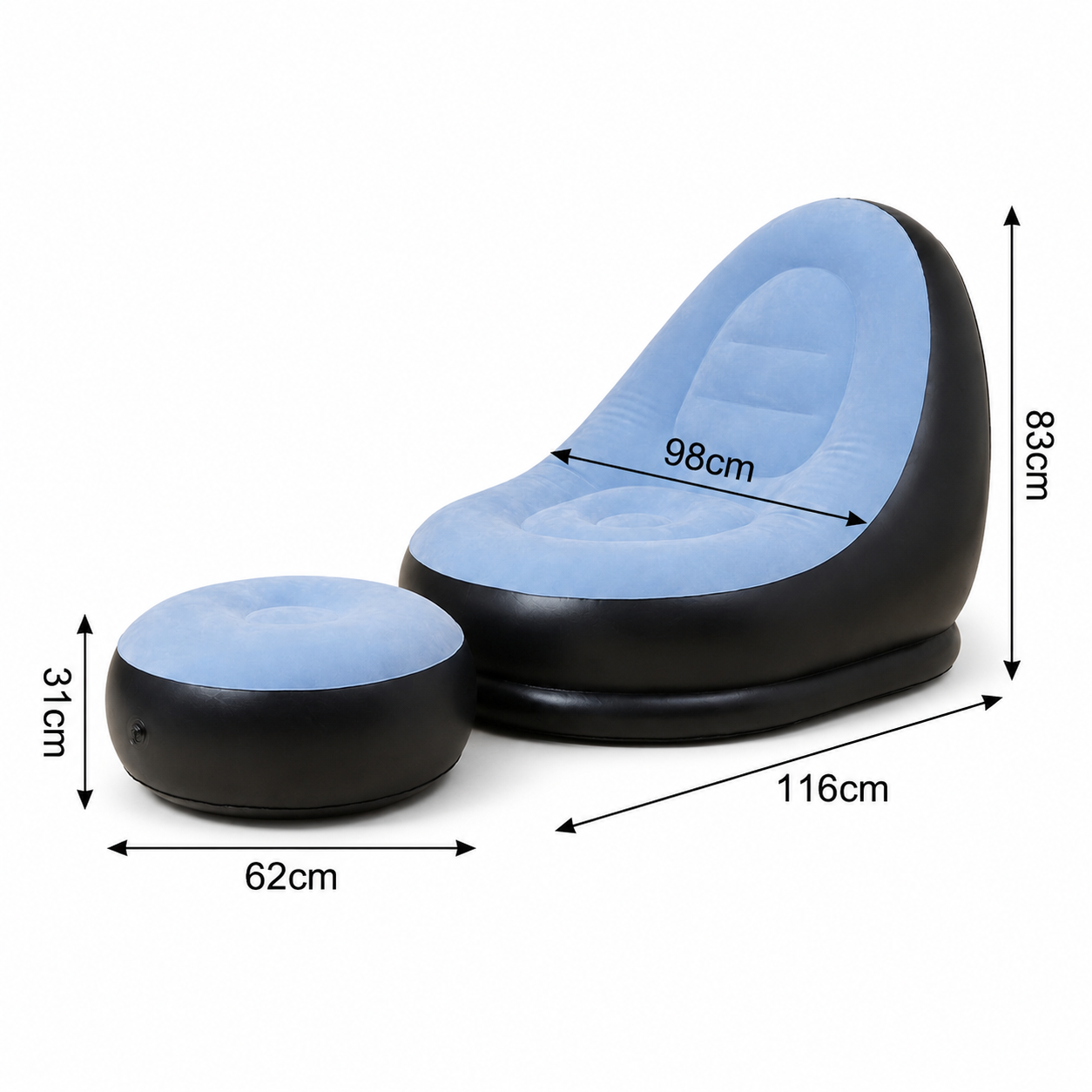 Pouf extérieur gonflable