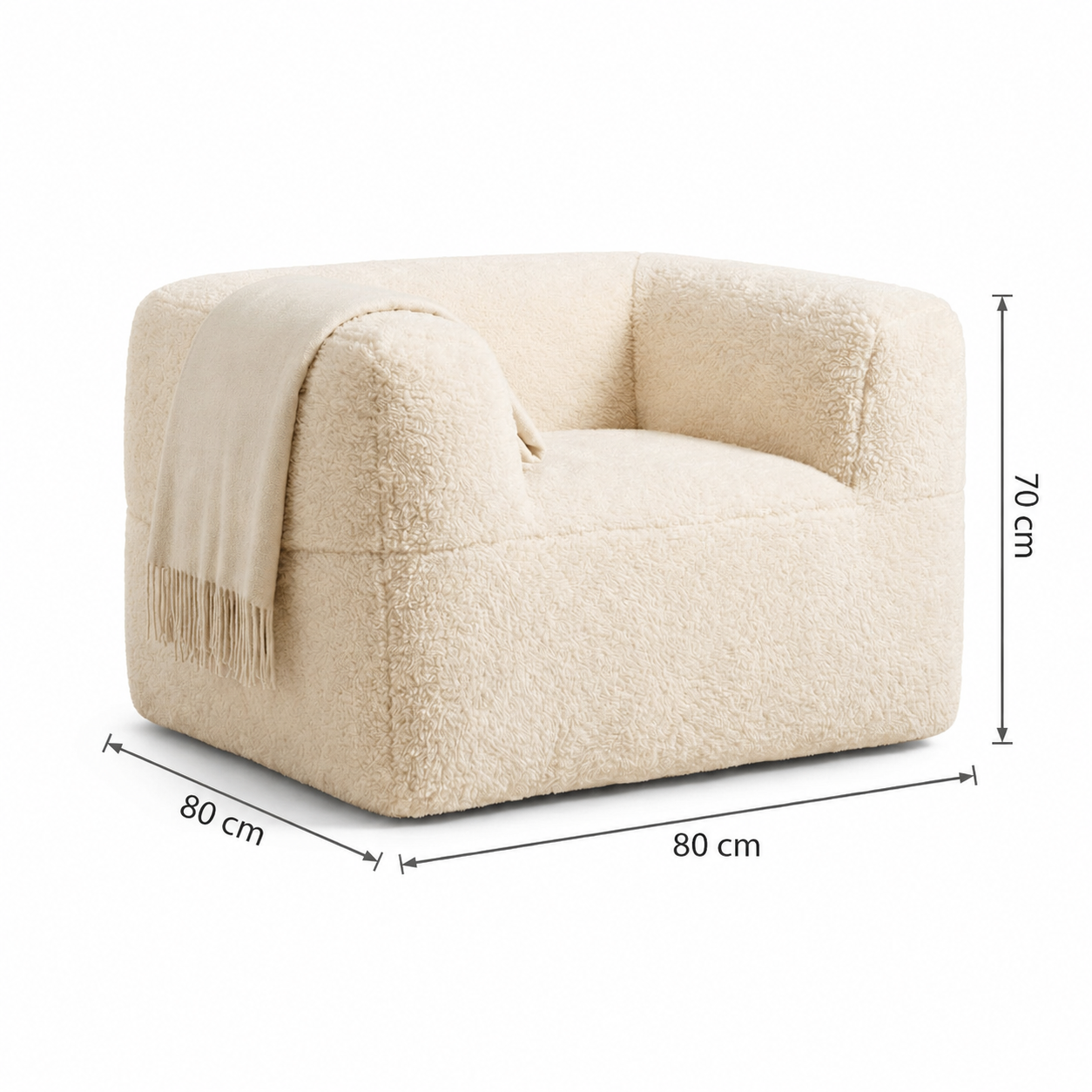 Fauteuil pouf fourrure