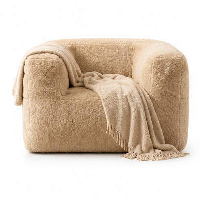 Fauteuil pouf fourrure
