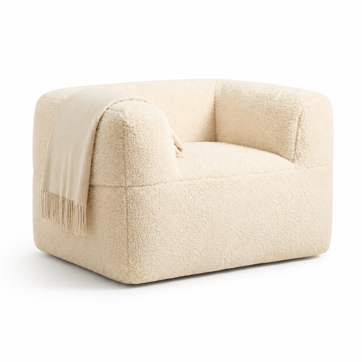 Fauteuil pouf fourrure