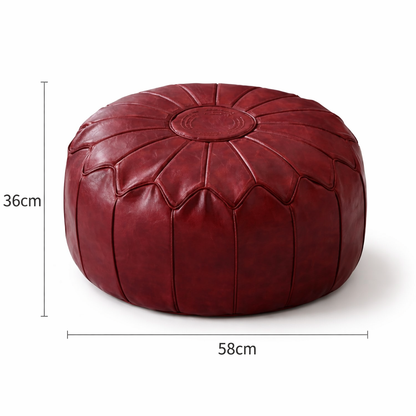 Pouf cuir marocain